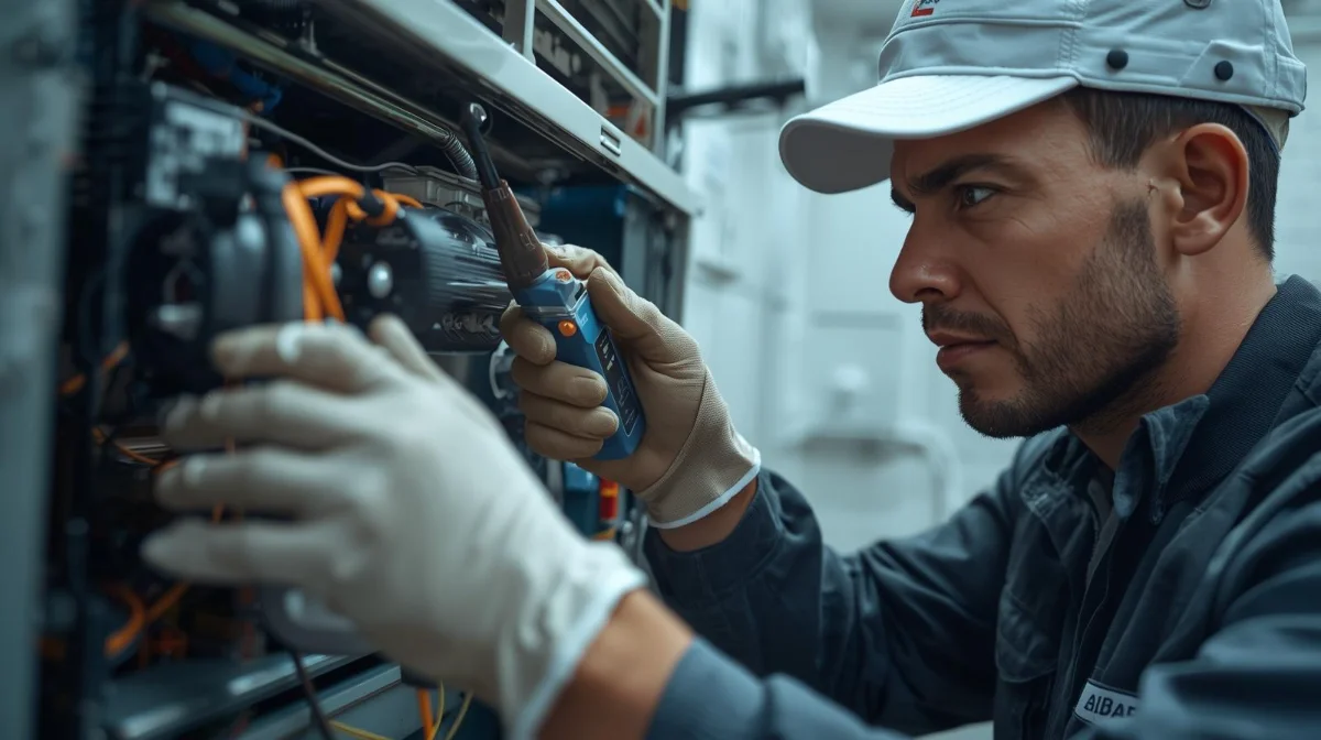 Professional AC servicing in Dhaka by Mohammadi Engineering Ltd. technician