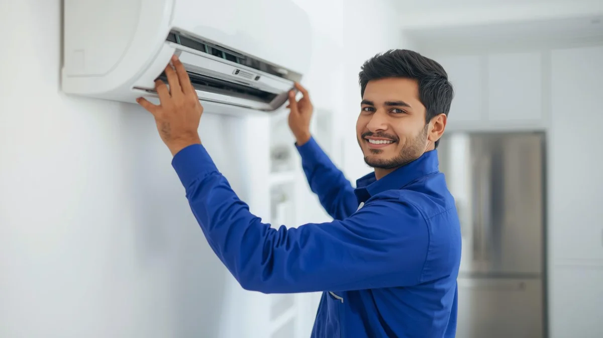 Mohammadi Engineering Ltd. technician performing professional duct cleaning service in Dhaka